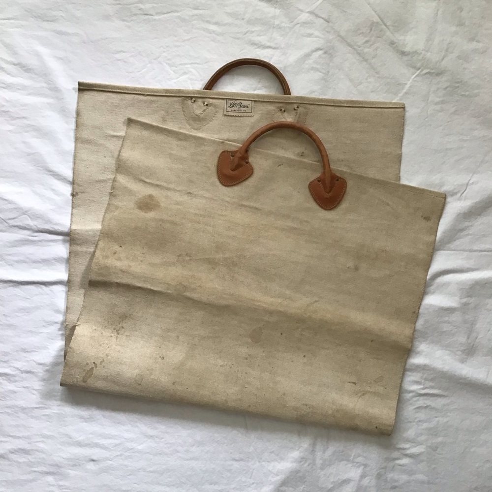 Vintage L.L. Bean Canvas Firewood Carrier